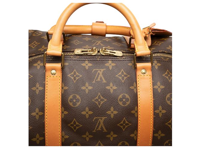 Borsa da viaggio Louis Vuitton Monogram Keepall Bandouliere 60 Marrone - vista 8