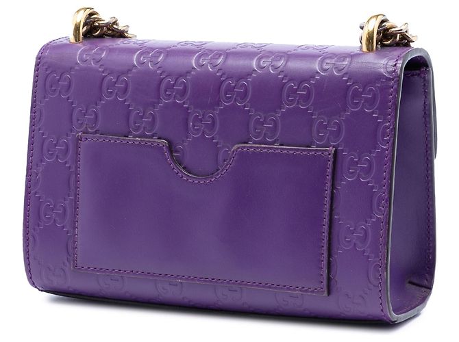 Padlock Borsa a tracolla Gucci Small Guccissima con lucchetto, viola Porpora - vista 2