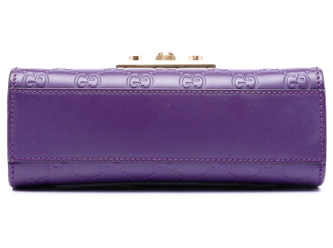 Padlock Borsa a tracolla Gucci Small Guccissima con lucchetto, viola Porpora - vista 3