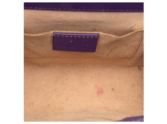 Padlock Borsa a tracolla Gucci Small Guccissima con lucchetto, viola Porpora - vista 4