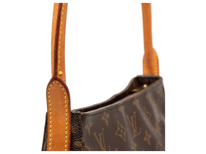 Borsa a tracolla Louis Vuitton Monogram Looping MM Marrone - vista 8