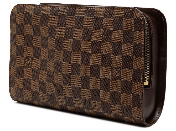 Borsa Pochette Clutch Louis Vuitton Damier Ebene Saint Louis Marrone - vista 2