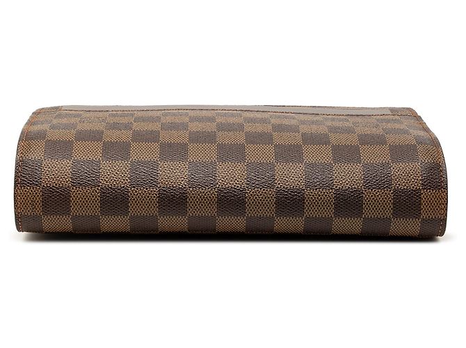 Borsa Pochette Clutch Louis Vuitton Damier Ebene Saint Louis Marrone - vista 3