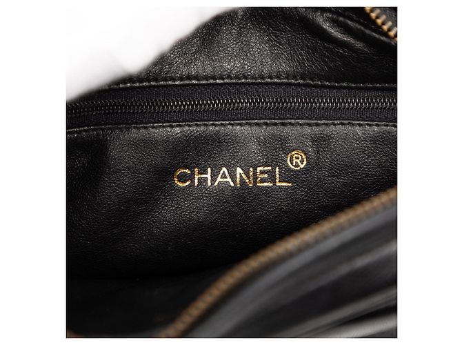 Borsa Camera Chanel Mini CC Quilted in pelle d'agnello nera con nappina Nero - vista 5