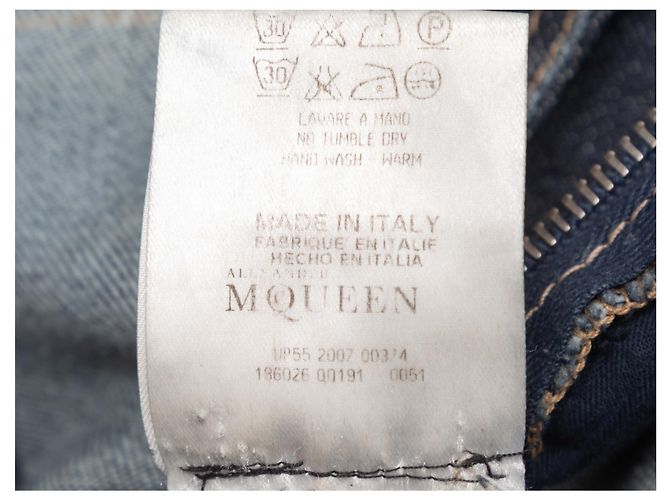Alexander McQueen Denim Mini Kleid Dark Wash Größe IT 40 Blau - Ansicht 6