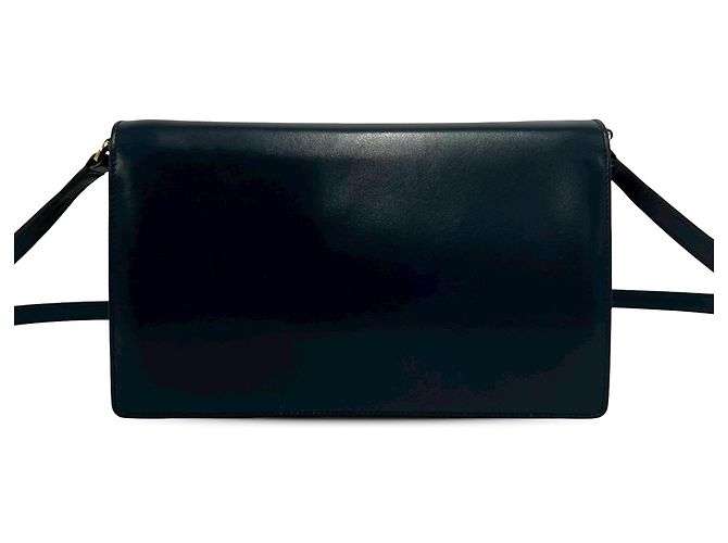 Borsa a tracolla in pelle con patta Gucci nera Nero - vista 2