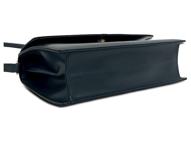Borsa a tracolla in pelle con patta Gucci nera Nero - vista 3