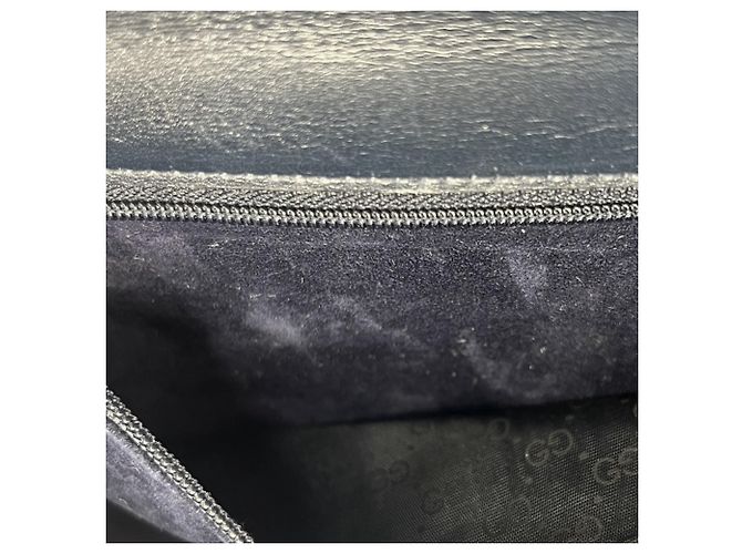 Borsa a tracolla in pelle con patta Gucci nera Nero - vista 5