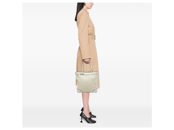 Tote Gucci Guccissima Mayfair Bianca Bianco - vista 7