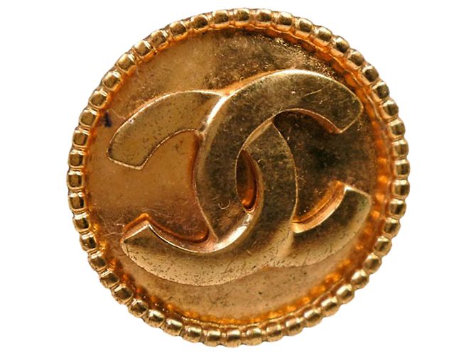 Orecchini a clip rotondi Chanel CC placcati in oro D'oro - vista 6