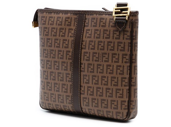 Borsa a tracolla Fendi Zucchino Spalmati marrone - vista 2