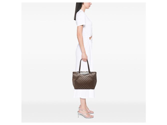 Borsa a tracolla Louis Vuitton Damier Ebene Westminster GM Marrone - vista 7