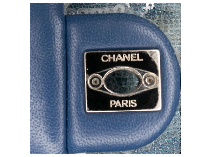 Blauer Chanel Sequin Waterfall Rucksack - Ansicht 7