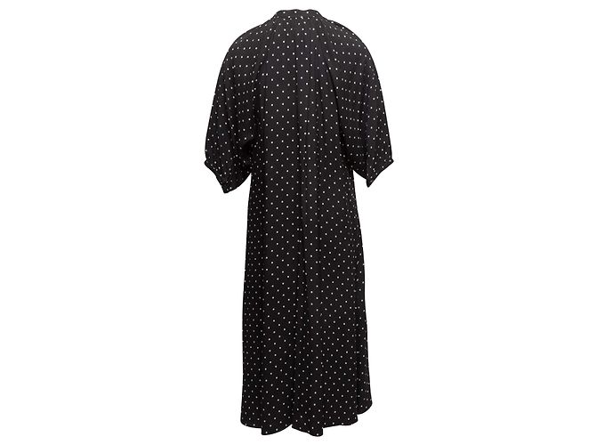 Céline Celine Kleid mit Polka Dots in Schwarz & Weiß Größe FR 40 - Ansicht 4