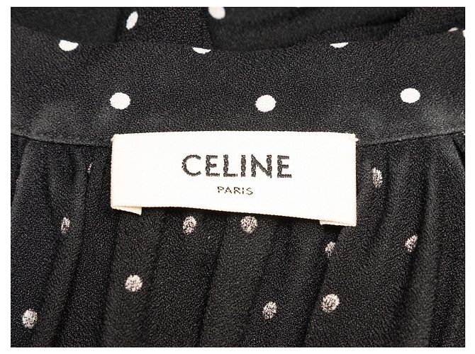 Céline Celine Kleid mit Polka Dots in Schwarz & Weiß Größe FR 40 - Ansicht 5