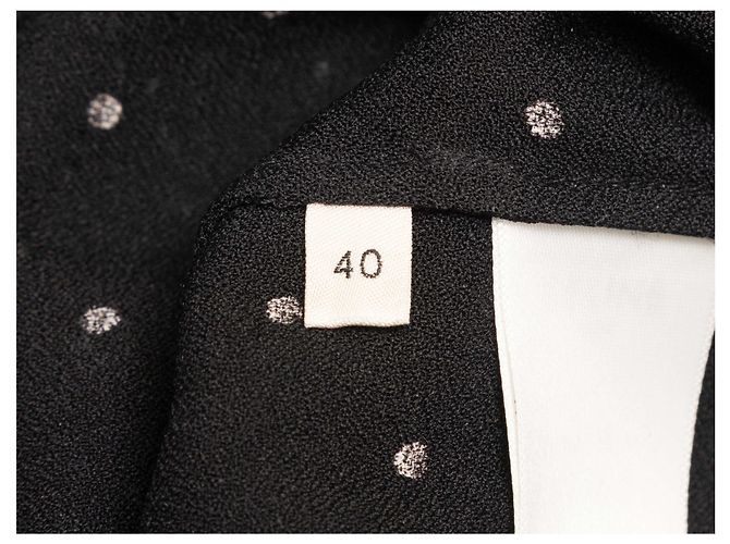 Céline Celine Kleid mit Polka Dots in Schwarz & Weiß Größe FR 40 - Ansicht 6