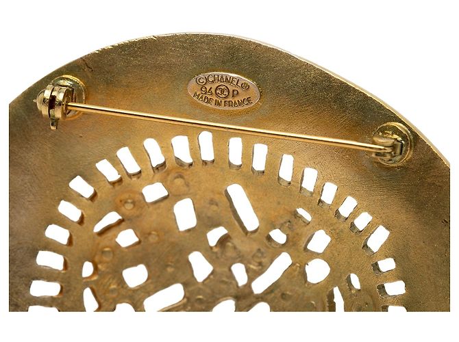 Spilla per cappello Chanel placcata oro D'oro - vista 3