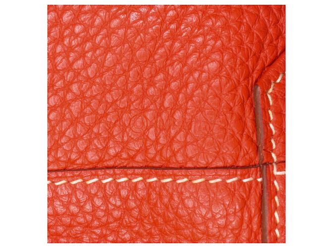 Borsa Tote Orange Hermès Clemence Double Sens 36 Arancione - vista 6
