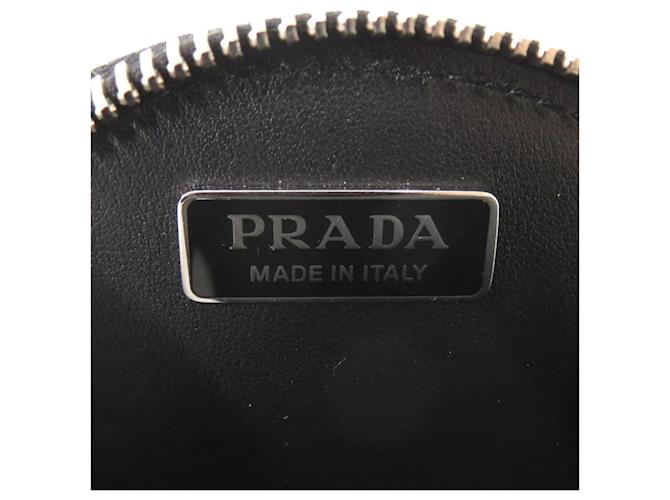 Borsa a tracolla Prada Spazzolato Round Chain Coin argento - vista 6