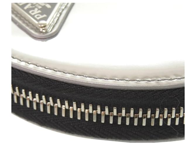 Borsa a tracolla Prada Spazzolato Round Chain Coin argento - vista 8