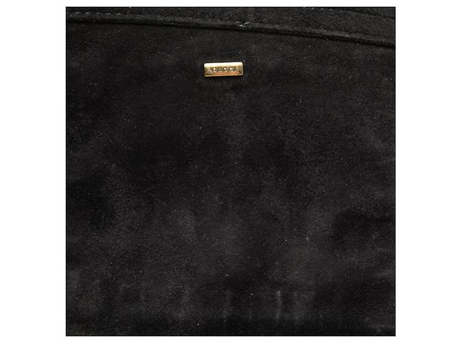 Gucci Umhängetasche aus schwarzem Wildleder in Herzform - Ansicht 8