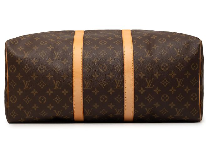 Borsa da viaggio Louis Vuitton Monogram Keepall 50 Marrone - vista 3