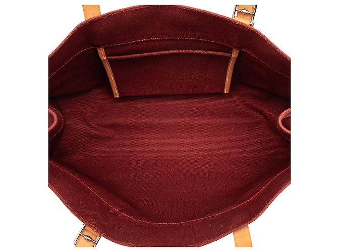 Borsa Tote Hermès Toile Etriviere Elan Rossa Rosso - vista 4