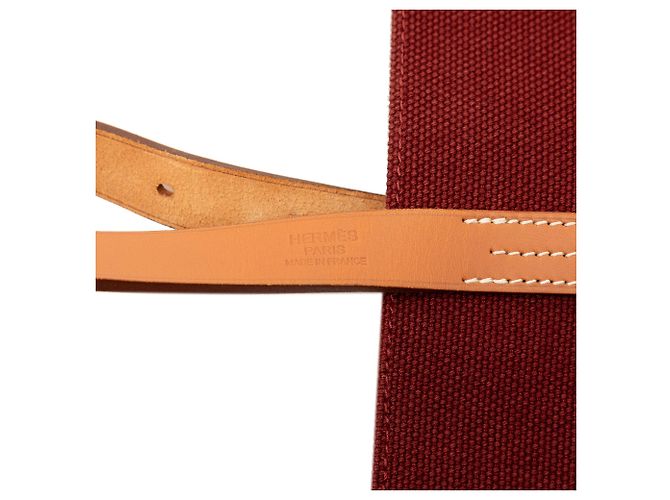 Borsa Tote Hermès Toile Etriviere Elan Rossa Rosso - vista 5