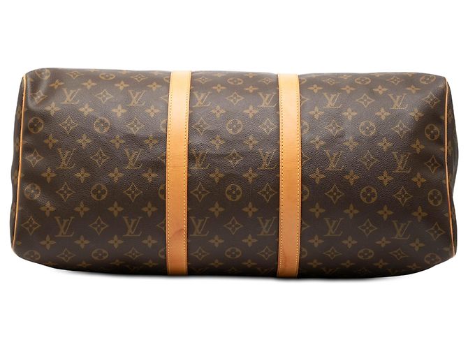 Borsa da viaggio Louis Vuitton Monogram Keepall 50 Marrone - vista 3
