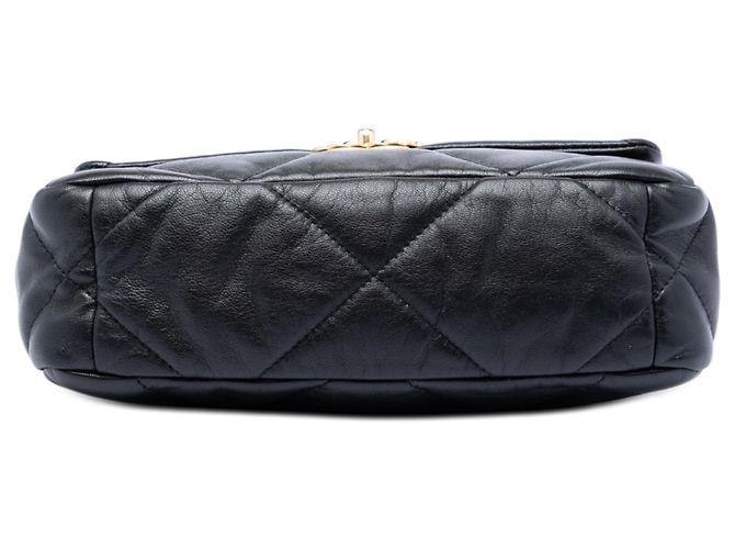 Borsa Chanel 19 Flap Medium in pelle di agnello nera Nero - vista 3