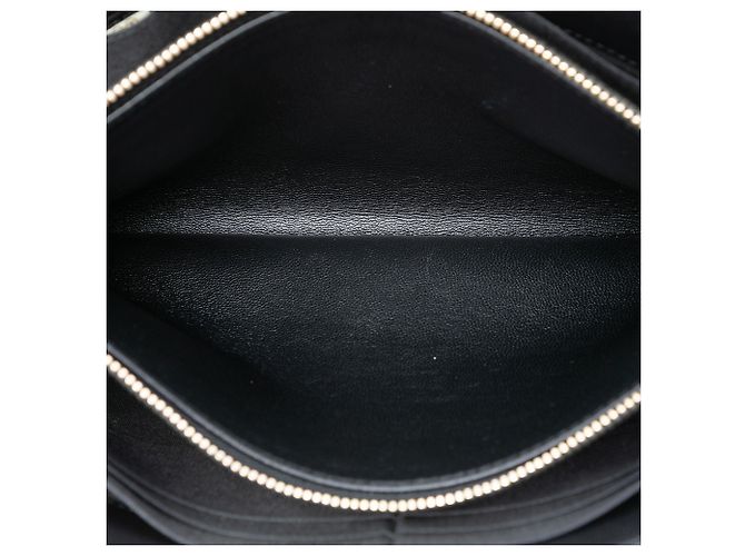 Clutch Chanel Boy Zip in pelle di agnello matelassé nera Nero - vista 4