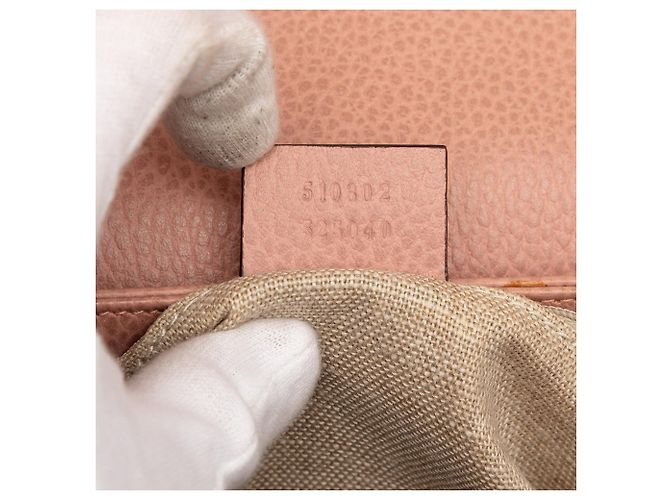 Borsa Satchel Gucci Small Dollar Calf Interlocking G Rosa - vista 6