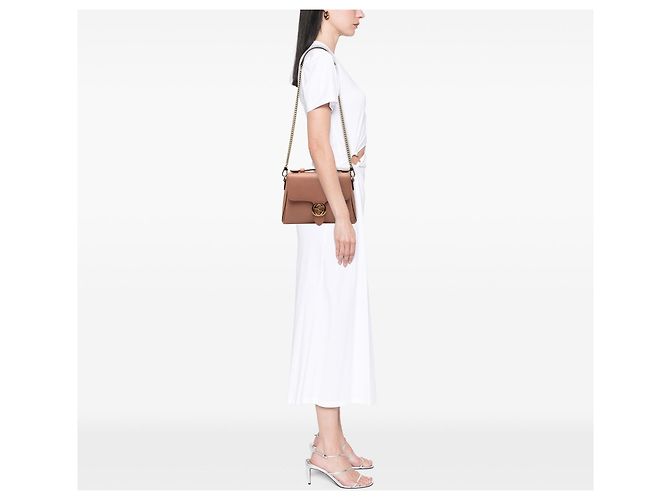Borsa Satchel Gucci Small Dollar Calf Interlocking G Rosa - vista 7
