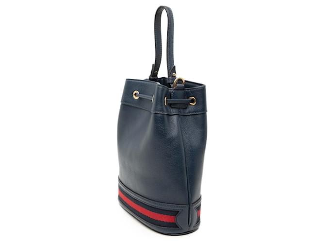 Borsa a secchiello Gucci GG Web Ophidia Blu - vista 2