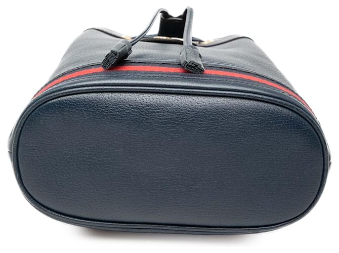 Borsa a secchiello Gucci GG Web Ophidia Blu - vista 3