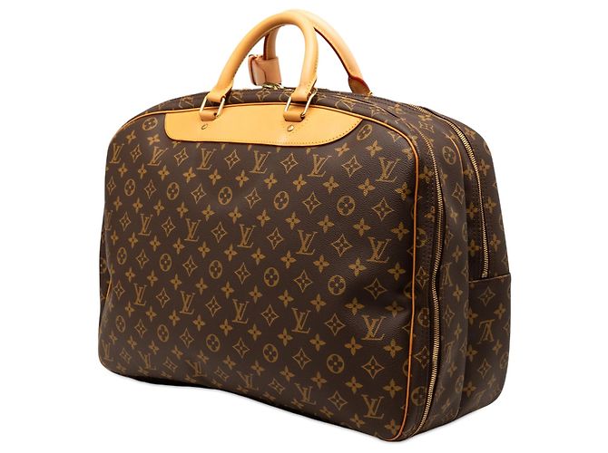 Borsa da viaggio Louis Vuitton Monogram Alize 24 Heures marrone - vista 2