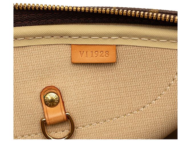 Borsa da viaggio Louis Vuitton Monogram Alize 24 Heures marrone - vista 5