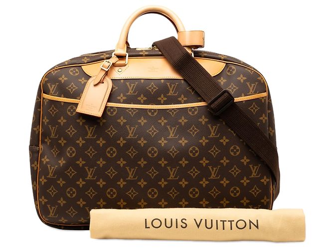 Borsa da viaggio Louis Vuitton Monogram Alize 24 Heures marrone - vista 9