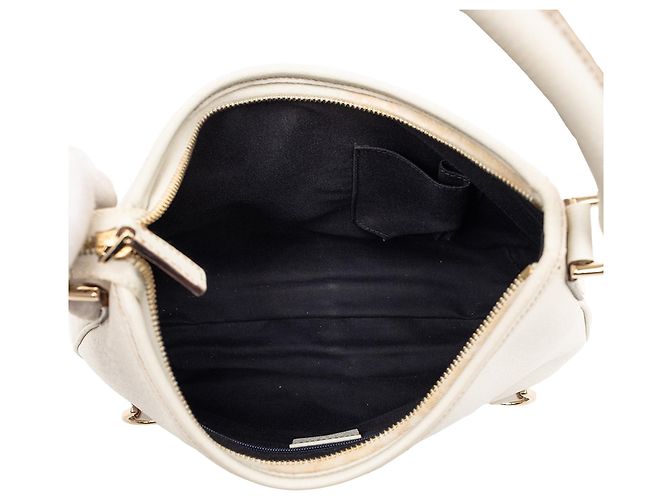 Weiße Gucci Abbey Kalbsleder Schultertasche mit D-Ring - Ansicht 4