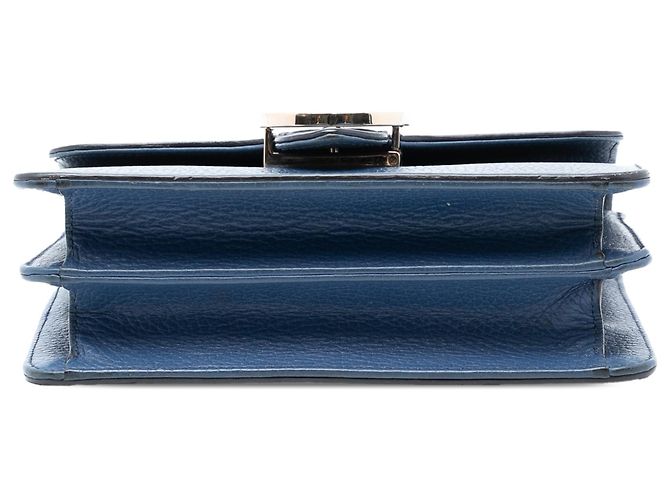 Bolsa transversal Gucci Small Dollar em couro de bezerro azul com G entrelaçado - vista 3
