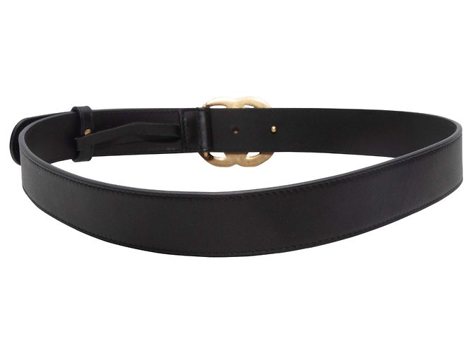 Schwarzer Gucci Leder Running GG Gürtel Größe 30 - Ansicht 3