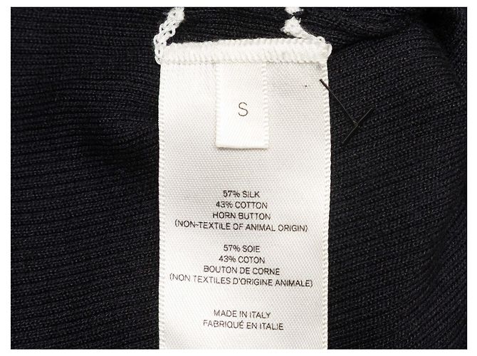 Schwarzer The Row Strickcardigan aus Seidenmischung Rippstrick Grösse US S - Ansicht 5