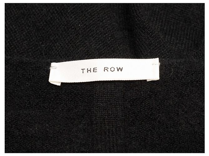 Designers Remix Schwarzer The Row Pullover aus Kaschmir-Seiden-Mischung mit Dreiviertelärmeln Größe US S - Ansicht 4