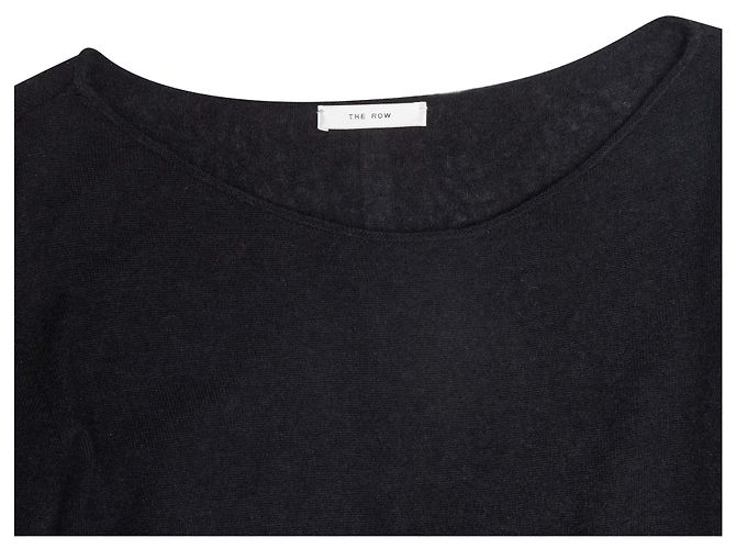 Designers Remix Schwarzer The Row Pullover aus Kaschmir-Seiden-Mischung mit Dreiviertelärmeln Größe US S - Ansicht 6