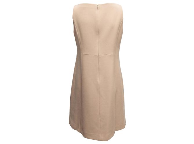 Ärmelloses Prada Shiftkleid aus Virgin Wool in Tan Größe IT 46 Beige - Ansicht 3