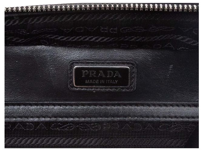 Bolsa transversal de couro Saffiano preto Prada - vista 6