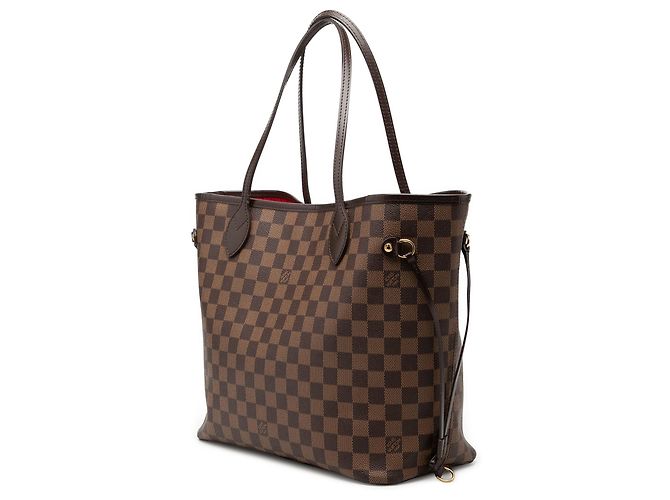 Borsa Tote Neverfull MM in Damier Ebene marrone Louis Vuitton - vista 2