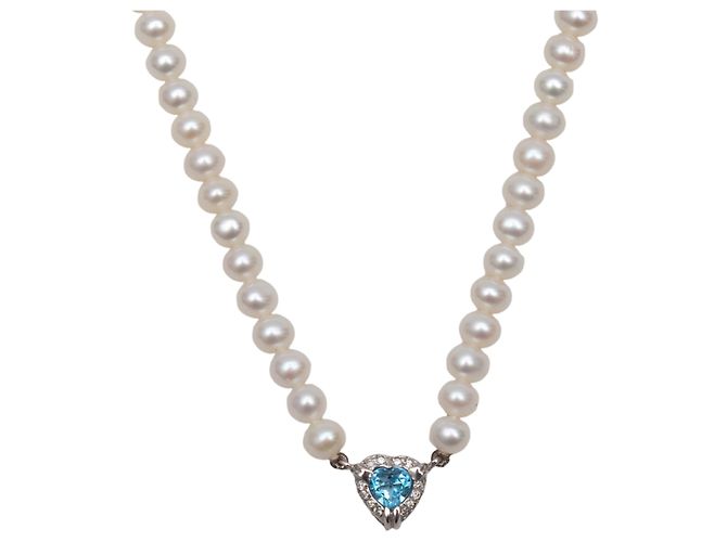 Collana a filo di perle e oro 14K Tiffany & Co. Bianco - vista 2