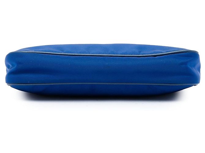 Borsa a tracolla Prada Tessuto con finiture in Saffiano blu - vista 3