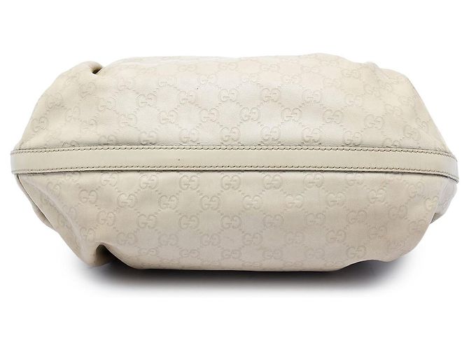 Borsa Tote Gucci Guccissima Scarlett bianca Bianco - vista 3